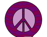 Dibujo Símbolo de la paz pintado por veris