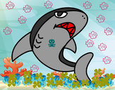 Dibujo Tiburón nadando pintado por jhonathan6
