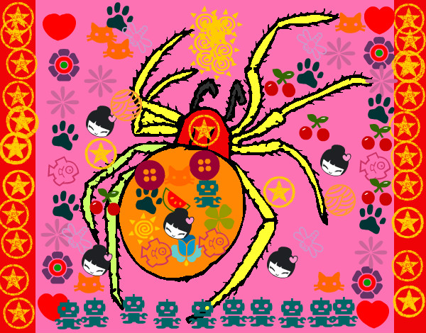 Dibujo Araña venenosa pintado por cadance