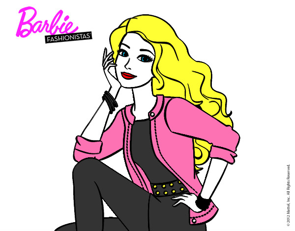 Dibujo Barbie súper guapa pintado por florershay