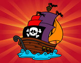 Dibujo Barco de piratas pintado por DanyLongo