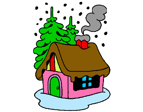 Dibujo Casa en la nieve pintado por ariadna657