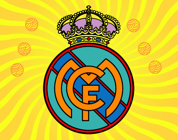 Dibujo Escudo del Real Madrid C.F. pintado por golfolaika