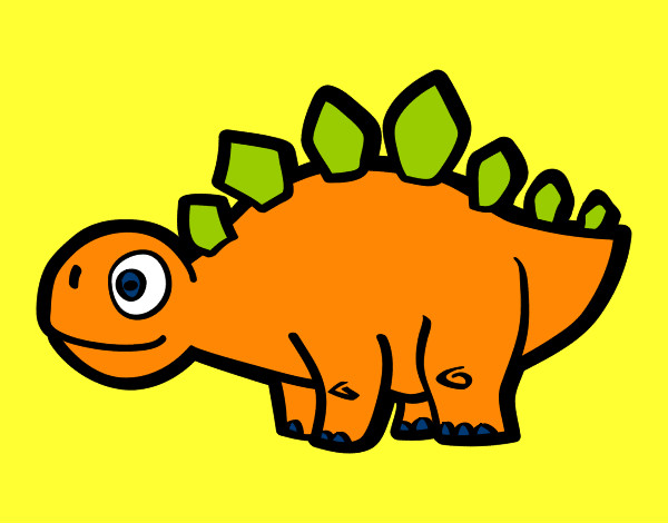 Dibujo Estegosaurio joven pintado por Eduardi