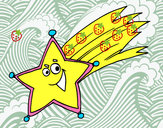 Dibujo Estrella fugaz pintado por Yalits