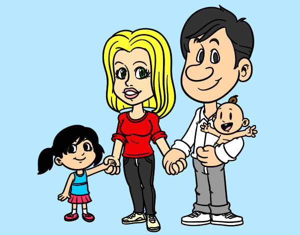 Dibujo Familia feliz pintado por linda11111