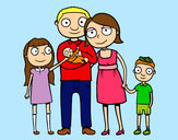 Dibujo Familia unida pintado por bessel