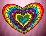 Dibujo Mandala corazón pintado por Judith5201