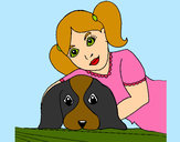 Dibujo Niña abrazando a su perro pintado por javier2001