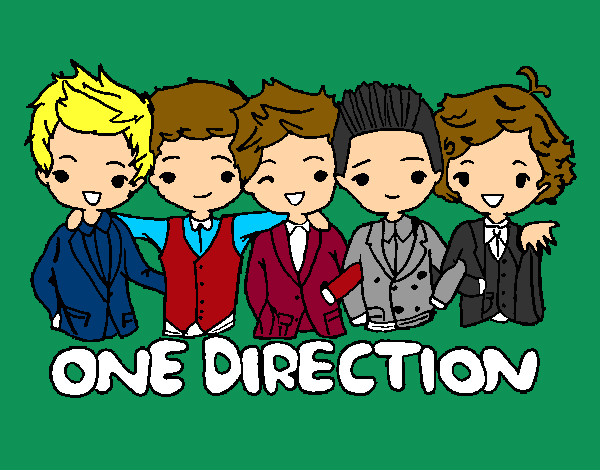 Dibujo One direction pintado por karimesele