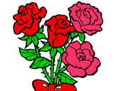 Dibujo Ramo de rosas pintado por anyumir