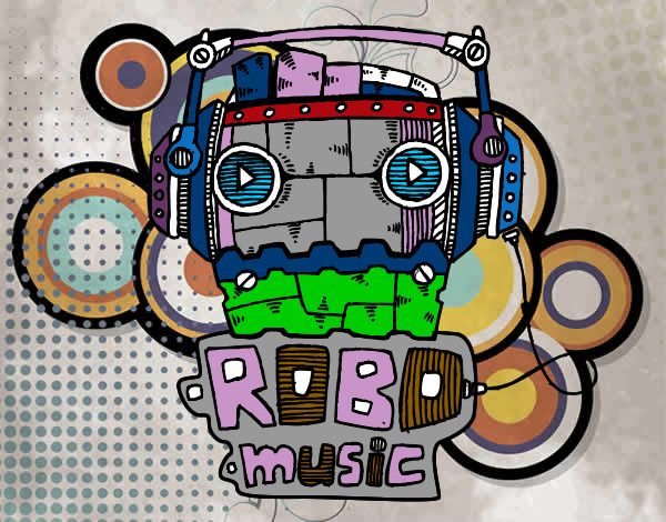 Dibujo Robot music pintado por EthanLuz