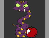 Dibujo Serpiente y manzana pintado por RosaBast