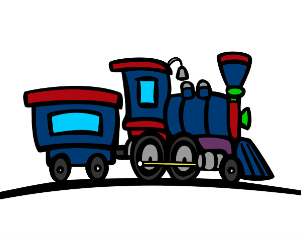 Dibujo Tren con vagón pintado por miriameli