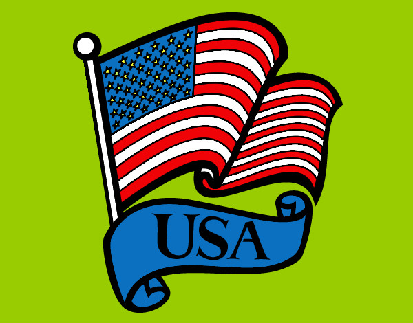 Dibujo Bandera de los Estados Unidos pintado por Xabierito