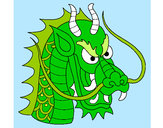 Dibujo Cabeza de dragón 1 pintado por aaroni