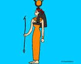 Dibujo Hathor pintado por amalia