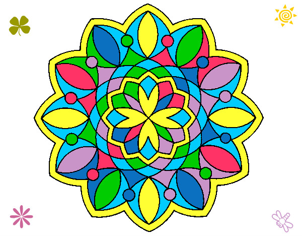 Dibujo Mandala 3 pintado por SusyQ