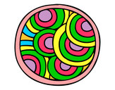 Dibujo Mandala circular pintado por carlitaaaa