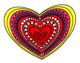 Dibujo Mandala corazón pintado por CAMILANP