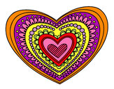 Dibujo Mandala corazón pintado por SofiKitty