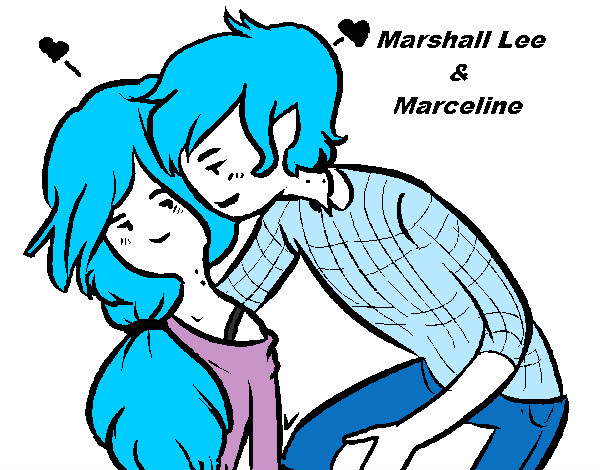 Dibujo Marshall Lee y Marceline pintado por Nicole234