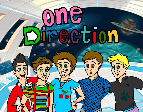 Dibujo One Direction 3 pintado por camiva