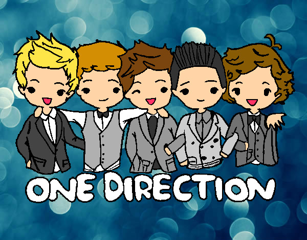 Dibujo One direction pintado por Luli1D