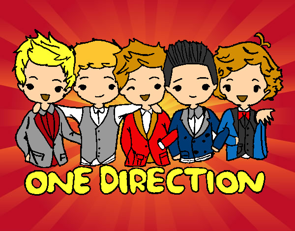 Dibujo One direction pintado por yatziri