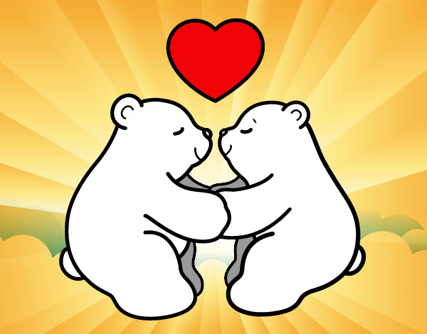 Dibujo de Osos polares enamorados pintado por Loveu5738 en  el  día 10-01-13 a las 04:58:52. Imprime, pinta o colorea tus propios dibujos!