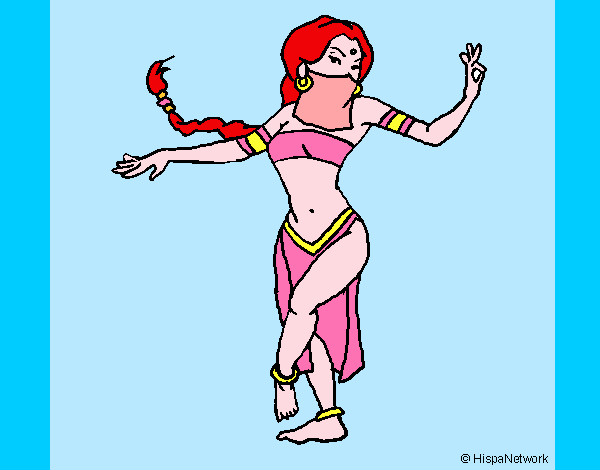 Dibujo Princesa mora bailando pintado por antopaz