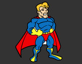 Dibujo Superhéroe musculado pintado por aaroni