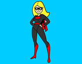 Dibujo Superheroina pintado por aaroni