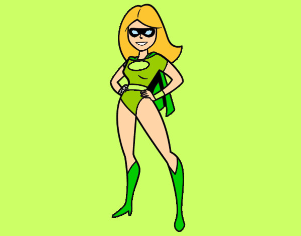 Dibujo Superheroina pintado por panxi