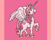 Dibujo Unicornio con alas pintado por Ailuviir