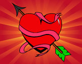 Dibujo Corazón con flecha III pintado por aaroni