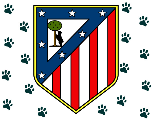 Dibujo Escudo del Club Atlético de Madrid pintado por Mayle