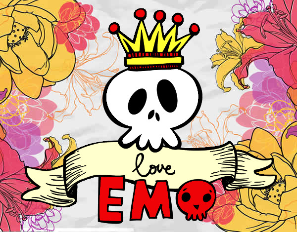 Dibujo Love Emo pintado por crisguay21