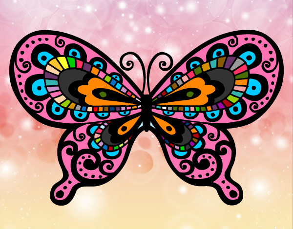 Dibujo Mariposa bonita pintado por HANNAAA