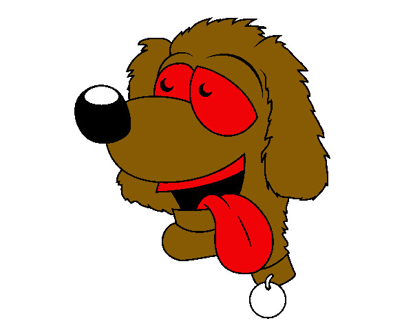 Dibujo Perro con la lengua fuera II pintado por SantiCP