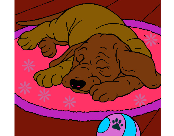 Dibujo Perro durmiendo pintado por maria-feri