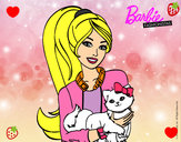 Dibujo Barbie con su linda gatita pintado por ICIA6