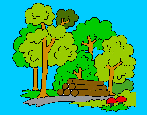 Dibujo Bosque 2 pintado por Gaby09