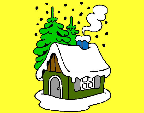 Dibujo Casa en la nieve pintado por AitorAS