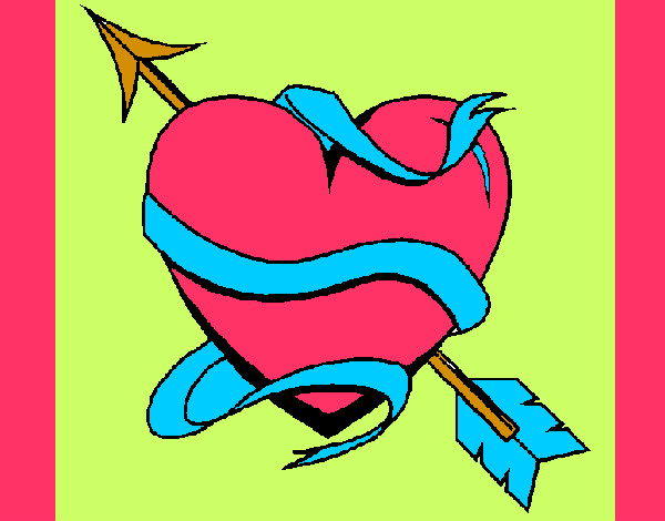 Dibujo Corazón con flecha pintado por giovanana9