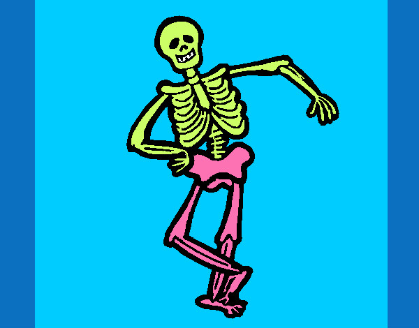 Dibujo Esqueleto contento pintado por giovanana9