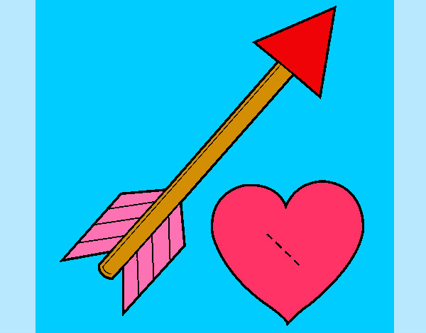 Dibujo Flecha y corazón pintado por giovanana9