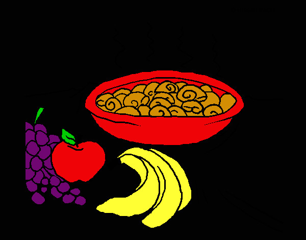 Dibujo Fruta y caracoles a la cazuela pintado por patymakens