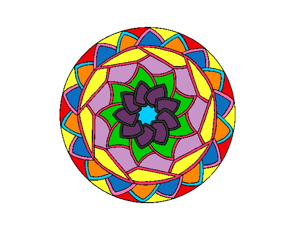 Dibujo Mandala 1 pintado por TIERNA