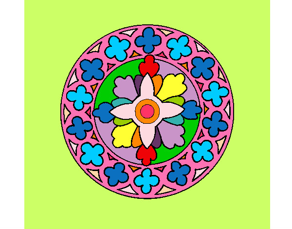 Dibujo Mandala 21 pintado por descubrir